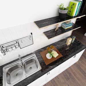 Waterdicht marmeren contactpapier voor werkbladen kasten vinyl zelfklevend oliebestendig behang laminaatbladen decor keuken