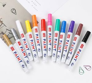 Waterdichte marker pen bandenband loopvlak rubber permanente niet-vervagende verf witte kleur kan op de meeste oppervlakken