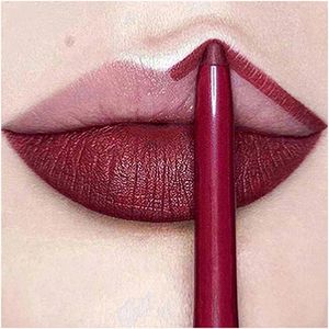 Waterdichte Matte Lipliner Potlood Sexy Rode Contour Tint Lippenstift Blijvende non-stick Cup Hydraterende Lippen Make-Up Cosmetische 12 Kleur a138