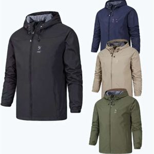 Chaquetas cortavientos con capucha ARC impermeables para hombre, chaqueta deportiva al aire libre, abrigos de diseñador, moda de otoño 2024