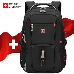 Sac à dos étanche pour hommes 15.6/17 pouces sacs à dos d'ordinateur portable sacs de voyage scolaire style suisse grande capacité sac à dos d'affaires Mochila