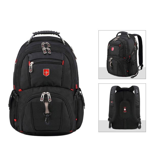 Sac à dos suisse étanche pour hommes 15.6/17 pouces sacs à dos pour ordinateur portable sacs de voyage scolaires grande capacité sac à dos d'affaires Mochila