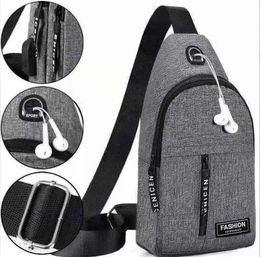 Waterdichte heren borsttas schoudertassen crossbody sling rugzak voor mannen USB laadt reiszakken opladen