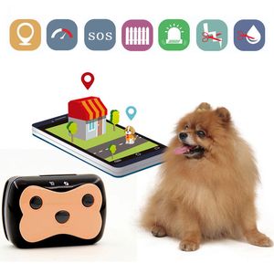 Mini rastreador GPS GSM para mascotas, Collar resistente al agua para perros y gatos, geovalla, dispositivo de seguimiento de plataforma con aplicación gratuita, Larga modo de reposo