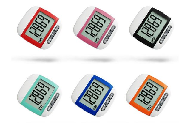 Podómetro LCD con Clip para caminar, contador de pasos portátil, pasos y millas, calorías, hombres, mujeres, niños, deportes para correr