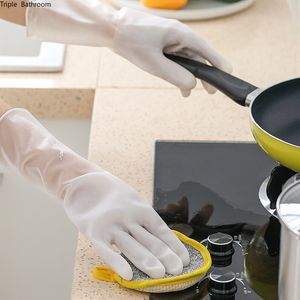 Guantes de lavado de nitrilo impermeables Cocina de usos múltiples limpieza duradera de lavado tareas de tareas de casas herramientas para lavavajillas