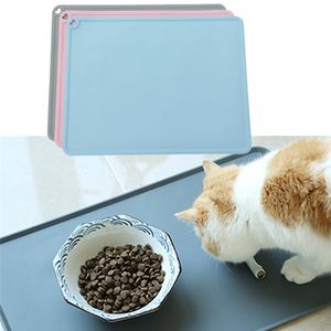 Waterdichte antislip huisdier mat voor hond kat effen kleur siliconen huisdier mat huisdier kom drinkwater pad hond voeding mat gemakkelijk schoon