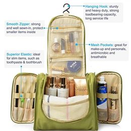 Sac organisateur de voyage en nylon imperméable unisexe femmes sac cosmétique suspendus sacs de maquillage de voyage lavage kits de toilette sacs de rangement 240122