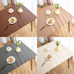 Nappe imperméable à l'huile en cuir PU couverture de table étudiant tapis de bureau décor de bureau protecteur élasticité personnalisée nappe 240113