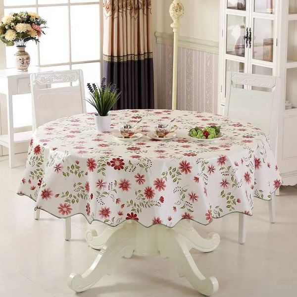 Nappe en vinyle PVC imperméable à l'eau et à l'huile, essuyable, protection de couverture de Table de cuisine et de salle à manger, revêtement en tissu ciré 210626245Y