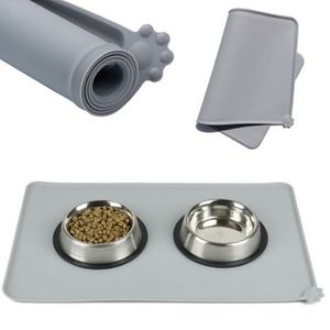 Tapis d'alimentation imperméable en Silicone pour animaux de compagnie, bol pour chien et chiot, accessoires de Placement d'alimentation pliables 250o