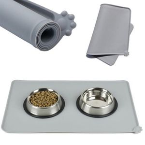 Tapis d'alimentation étanche pour animaux de compagnie Silicone Pet Dog Puppy Bowl Pad Feed Placement Dog Accessoires Foldable296u