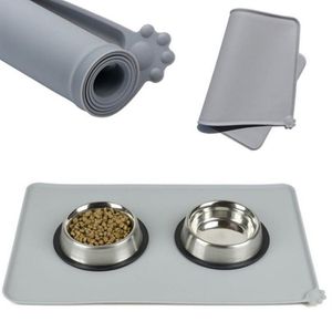 Waterdichte Pet Feeding Mat Silicone Hond Puppy Bowl Pad Feed Plaatsing Hond Accessoires Opvouwbaar323p