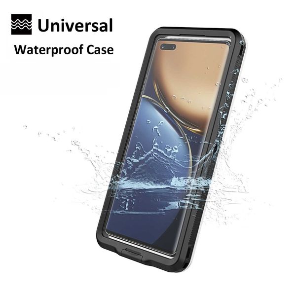 Estuche de teléfono impermeable a la deriva transparente cubierta de natación de natación seca cubiertas de teléfono de natación IPX8 Vista completa universal impermeable