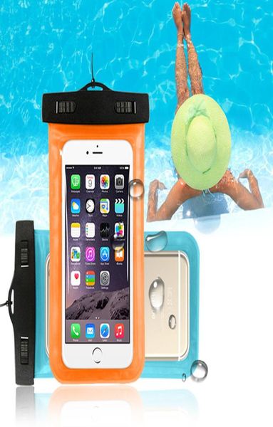 Cas de téléphone imperméables pour iPhone 7 8 Plus xr x Sac de poche de natation Samsung S10 Huawei P20 Lite4867879
