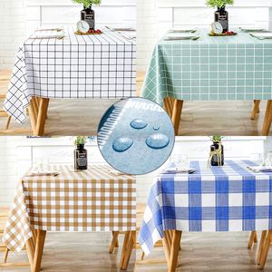Nappe de table à manger en plastique imperméable à l'huile impression sans lavage nappe rectangulaire cuisine décoration de bureau antidérapante BH5750 WLY