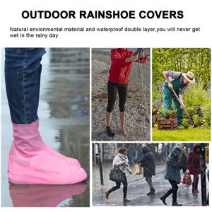 Des bottes de pluie étanches couvrent le silicone réutilisable de chaussures de pluie couvre les chaussures unisexes protectrices