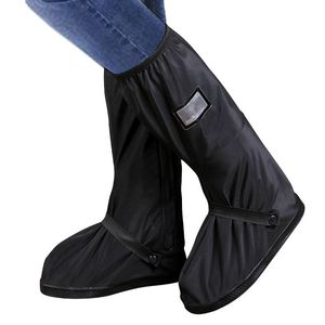 Imperméable à l'eau réfléchissant extérieur chaussures réutilisables imperméables moto cyclisme vélo pluie botte couvre facile à monter