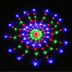 Waterdichte RGB Spider LED Net String 1 2M 120 LED Kleurrijk Licht Kerstfeest Bruiloft LED Gordijn Lichtslingers Gadern Gazon Lam2867