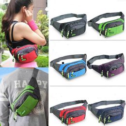 Ceinture de course étanche Bum Waist Pouch Sport Camping Randonnée Zip Fanny Pack Bag