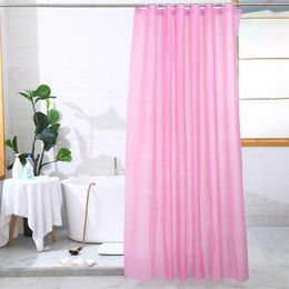 Rideaux de douche imperméables avec crochets blanc Transparent Polyester tissu maison rideau de bain 180*180cm