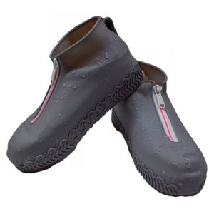 Couvre-chaussures en silicone imperméable avec fermeture à glissière Bottes de pluie résistantes lavables antidérapantes Caoutchouc vintage Unisexe 220427