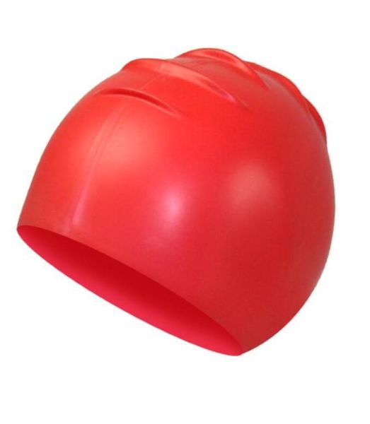 Bonnets de bain en silicone imperméables unisexe hommes dame grands enfants chapeau de bain élastique Durable Sport nautique Latex piscine chapeaux de bain caps8111385