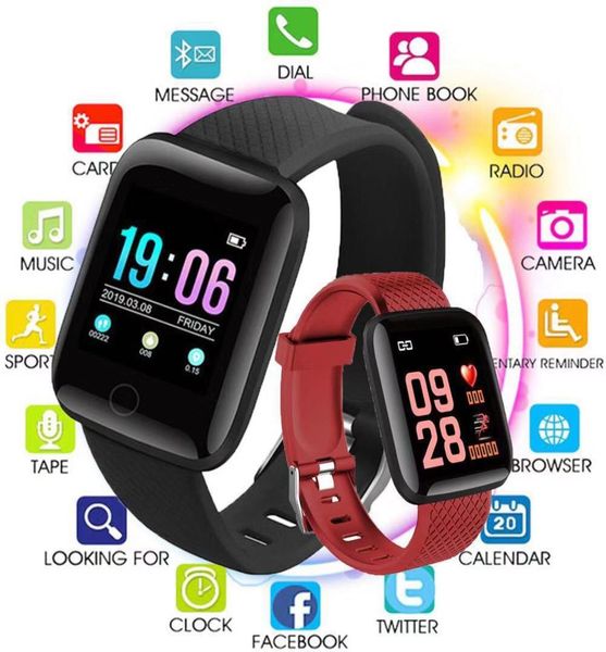 Smart Watch Smart Kids 116plus Smartwatch Smart Care Carente Tracker Men Sport Wristwatch pour iOS Android i7s Bluetooth Earbuds pour x5400116