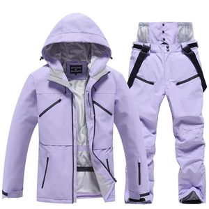 Waterdicht sneeuwpak voor mannen en vrouwen Winddichte kostuums Snowboardkleding Skisets Winterjassen en broeken -30 Warm 240111