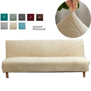 Waterdichte sofa bed cover wapenelige opvouwbare bank solide stretch hoge elastische dikke zonder armleuning Universele maat 211116