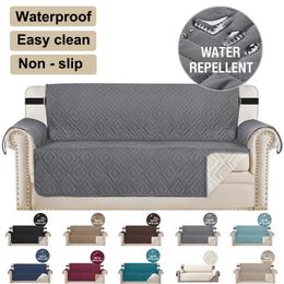 Wasserdichte Sofa-Abdeckung für Wohnzimmer Nicht-rutschfeste Sofas-Deckungen leicht zu reinigen Sofa Matte True wasserdicht 1/2/3/4 Sester für Zuhause 240113