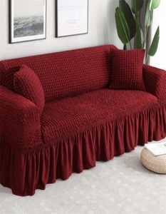 Waterdichte vaste kleur elastische bankdeksel voor woonkamer bedrukte geruite stretch sectionele slipcovers bing couch cover l vorm lj203595149