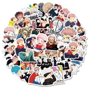 Waterdichte Sticker 50/100 Stks Anime Stickers Jujutsu Kaisen Graffiti Japanse Cartoon voor Laptop Skateboard Auto Bike Motorfiets Vinyl Decals Stijlen Auto Stickers