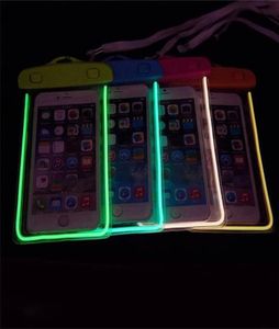 Sac de natation étanche étuis de téléphone portable couverture lumineuse universelle pour 3568 pouces iPhone 14 13 12 Mini Pro Smartphone Gadget Beac5748998