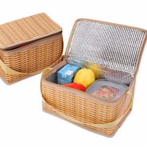 waterdichte tafel voedsel ctainer kaki lunchbox manden geïsoleerde thermische kee koeler noktas 22x14x12cm k1pw#