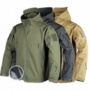 Veste tactique imperméable hommes printemps automne multi-poches coupe-vent résistant à l'usure manteau militaire peau de requin vestes cargo minces m2zB #