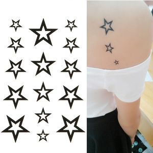 Tatouage temporaire étanche étoile à cinq branches tatouage chaîne bras fille petite taille tatto autocollants flash tatoo faux tatouages tatouage