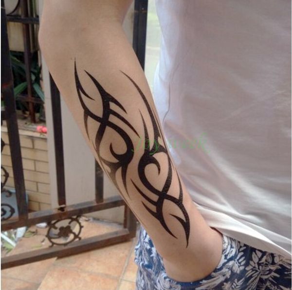 Autocollant de tatouage temporaire étanche feu flamme totem dragon faucon henné tatto autocollants flash tatoo faux tatouages pour femmes hommes 7