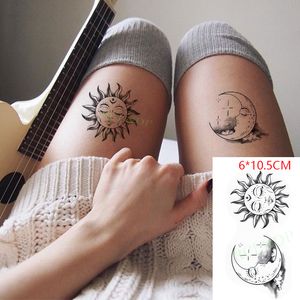 Waterdichte Tijdelijke Tattoo Sticker ins Zon maan schattige Body Art flash tatoo nep tatto voor Vrouwen Mannen