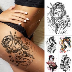 Waterdichte Tijdelijke Tattoo Sticker Japanse Prajña Wrok Geisha Flash Tattoos Beauty Body Art Arm Nep Tatoo Vrouwen Mannen
