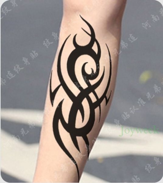 Autocollant de tatouage temporaire étanche grand feu totem tatouage flamme tatto autocollants flash tatoo faux tatouages pour fille femmes hommes