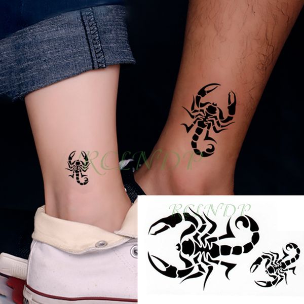 Autocollant de tatouage temporaire étanche scorpion oiseau petit Tatto Flash Tatoo faux tatouages main jambe bras pour enfants hommes femmes enfant