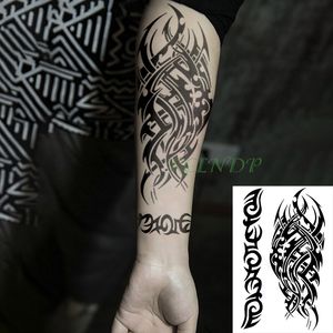 Autocollant de tatouage temporaire imperméable Tribal totem old school faux tatto flash tatoo tatouage autocollants main bras pour fille femmes hommes