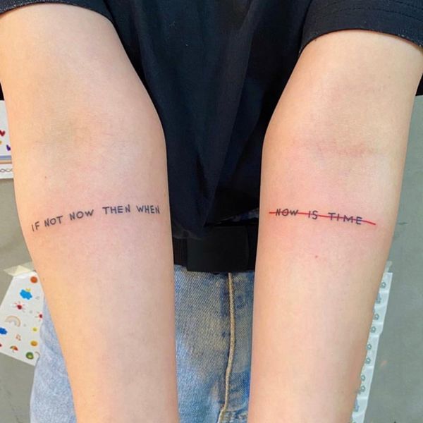 Pegatinas de tatuaje temporal a prueba de agua alfabeto inglés líneas rojas tatuaje Flash tatuaje brazo mujer hombre