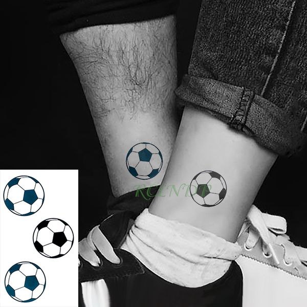 Autocollants de Tatouage temporaires imperméables Football faux Tatto Flash Tatoo Tatouage Art corporel tête pied bras cou pour fille femmes hommes