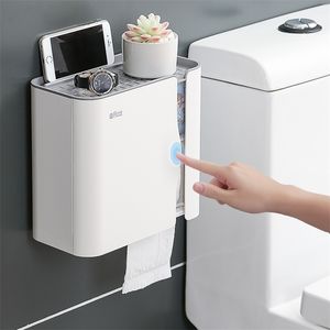 Waterdichte tissuebox badkamer servet houder papieren opbergrek rol muur gemonteerd decor wc toiletpapier standaard contact cadeau fh011 t200425