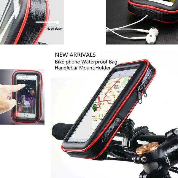 Caja de pantalla táctil impermeable Bag motocicleta Soporte de teléfono para bicicletas para Google 8 7 6 Pro 7a 6a 5a 3a xl, LG Velvet 5G, Sony 1 5 10 V