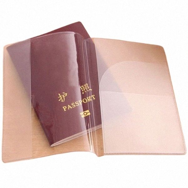 Portefeuille de passeport de terre de voyage imperméable transparent PVC Clear Card Carte Purse Purse Busin Credit Card Hilder Sacs T4ZC #