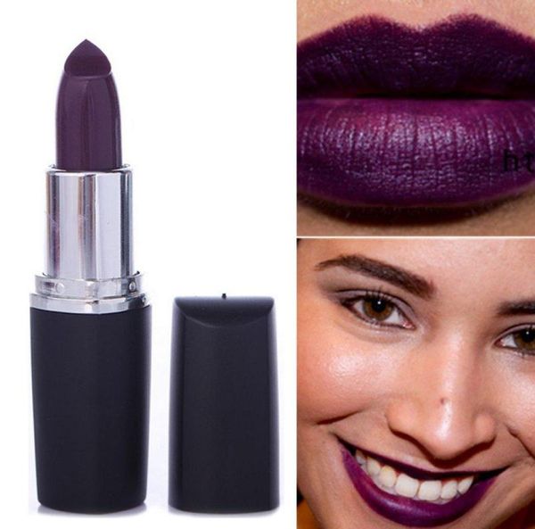 Rouge à lèvres mat Vampire imperméable, violet foncé, brillant à lèvres, crayon longue durée, cosmétique 6826531