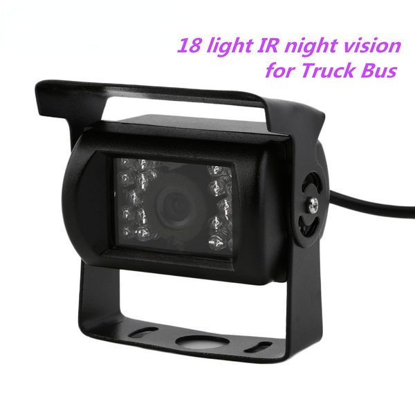 Caméra de recul de véhicule étanche 18 caméra de vision nocturne IR avant/arrière de voiture pour camion/bus 12-24 V